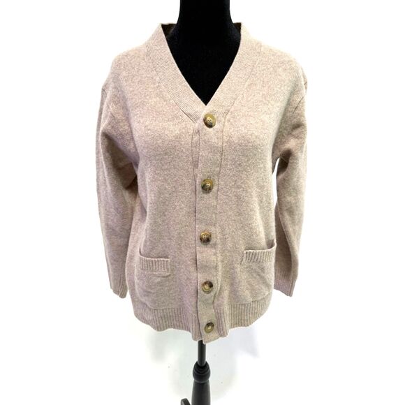 uniqlo oatmeal wool cardigan - Picture 1 of 9